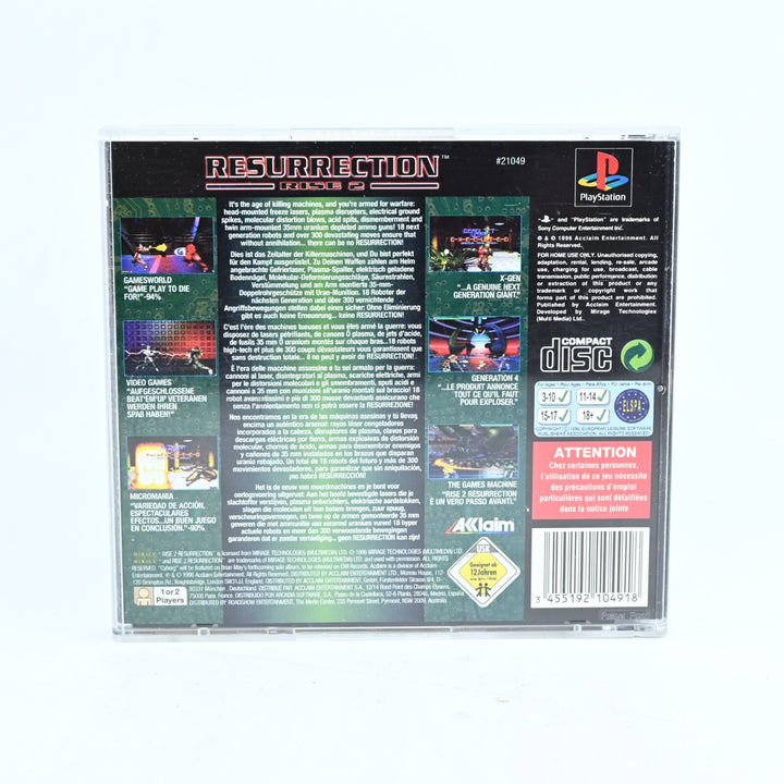 Resurrection: Rise 2 - Sony Playstation 1 / PS1 Game + Manual - PAL - MINT DISC!