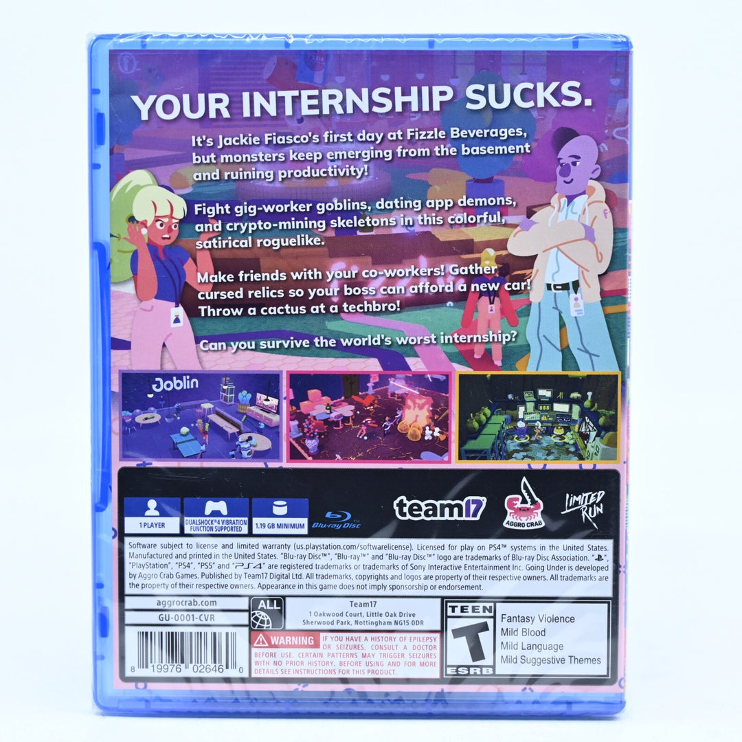 SEALED! Going Under + Book - Sony Playstation 4 / PS4 Game - FREE POST!