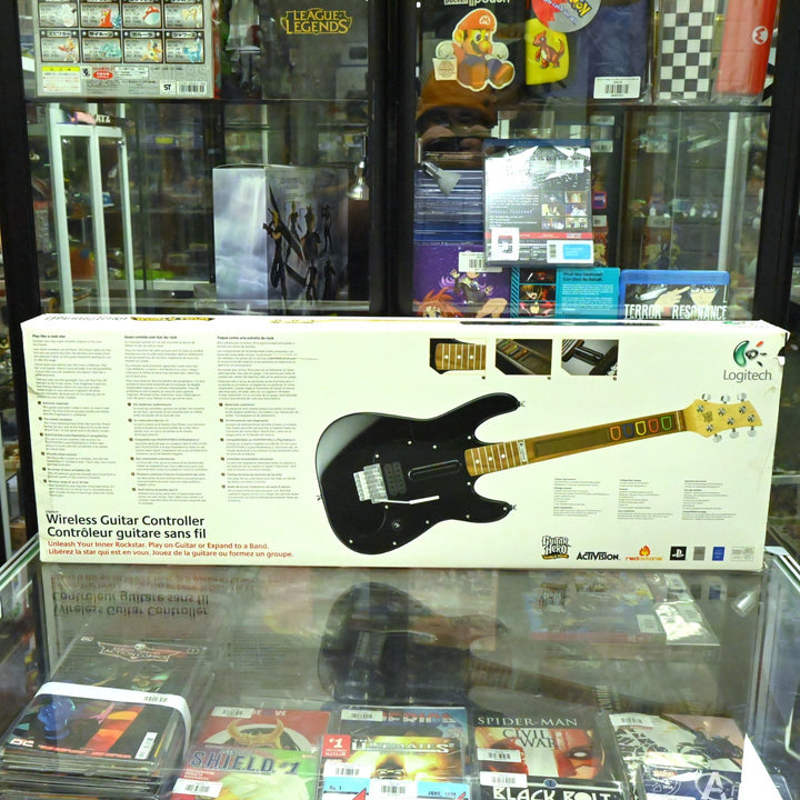 Boxed Wooden Logitech Guitar Hero World Tour Wireless Guitar - PS2/PS3 Accessory