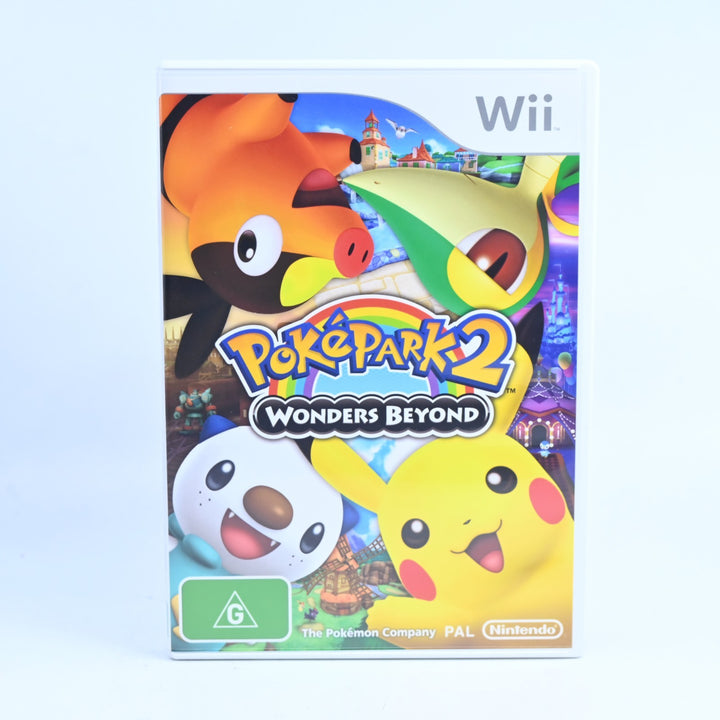 LIKE NEW! PokePark 2: Wonders Beyond - Nintendo Wii Game + Manual - MINT DISC!