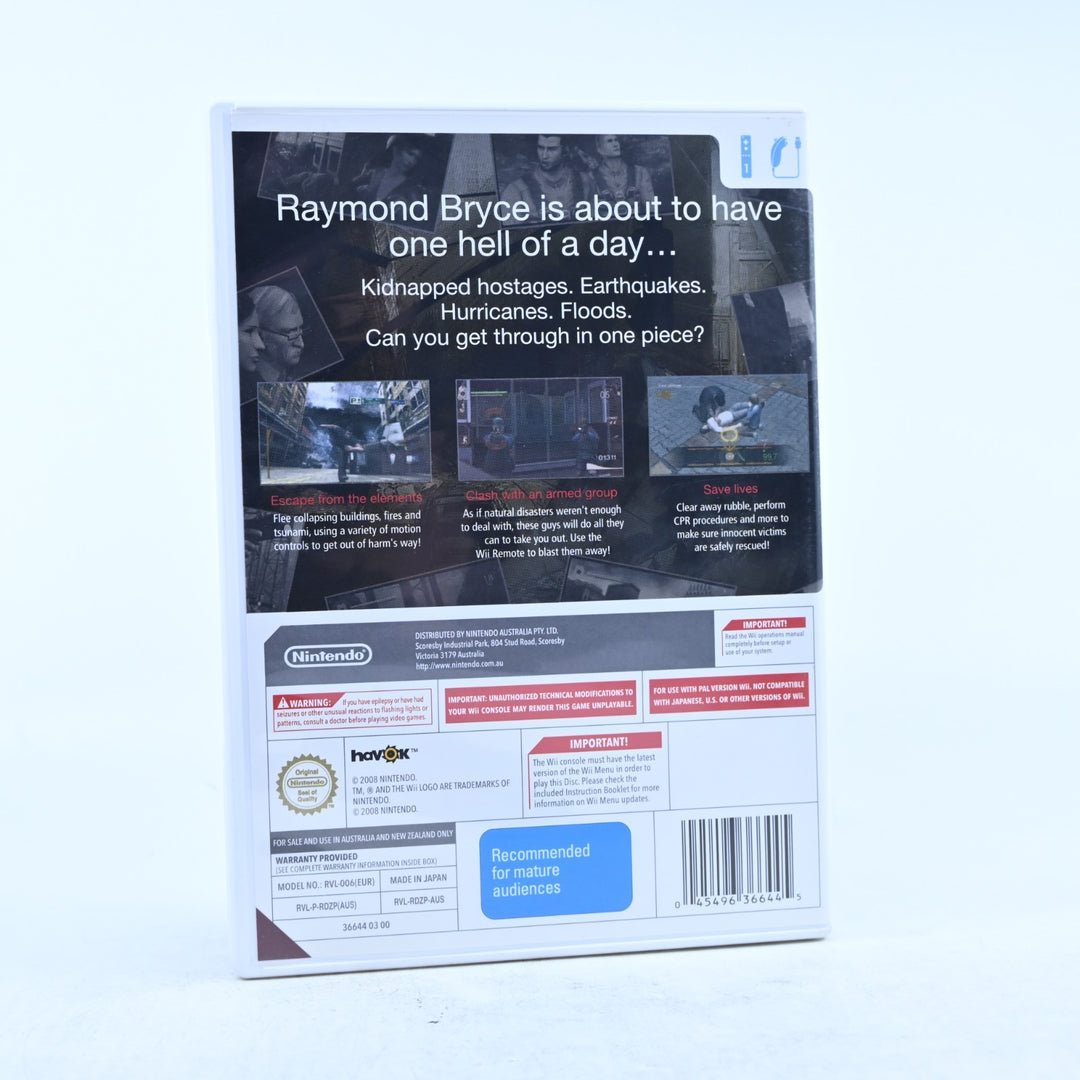 Disaster: Day of Crisis - Nintendo Wii Game + Manual - PAL - MINT DISC!