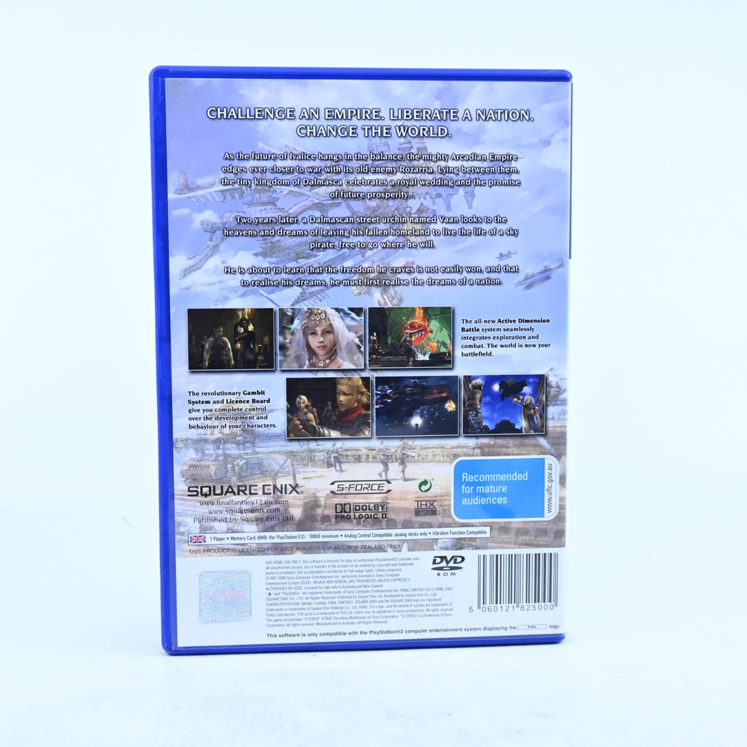 Final Fantasy XII - Sony Playstation 2 / PS2 Game + Manual - PAL - MINT DISC!