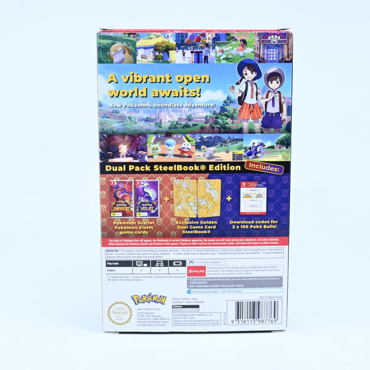 Pokemon Scarlet + Violet Dual Pack Steelbook Edition - Nintendo Switch Game