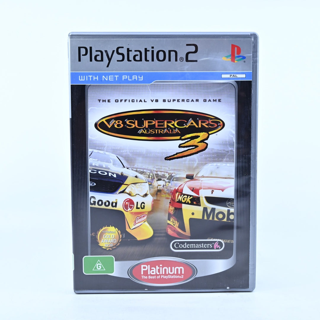 V8 Supercars Australia 3 - Sony Playstation 2 / PS2 Game + Manual - PAL
