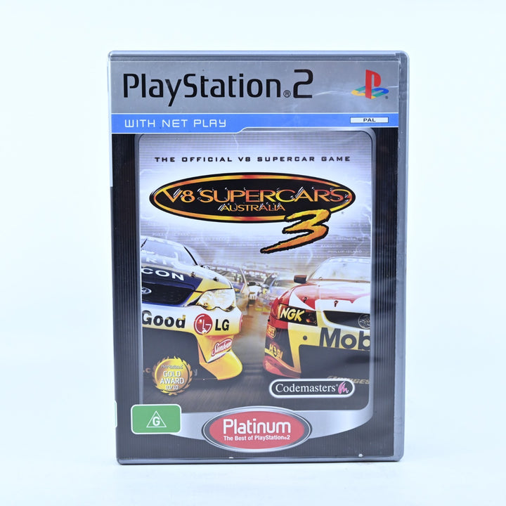 V8 Supercars Australia 3 - Sony Playstation 2 / PS2 Game + Manual - PAL