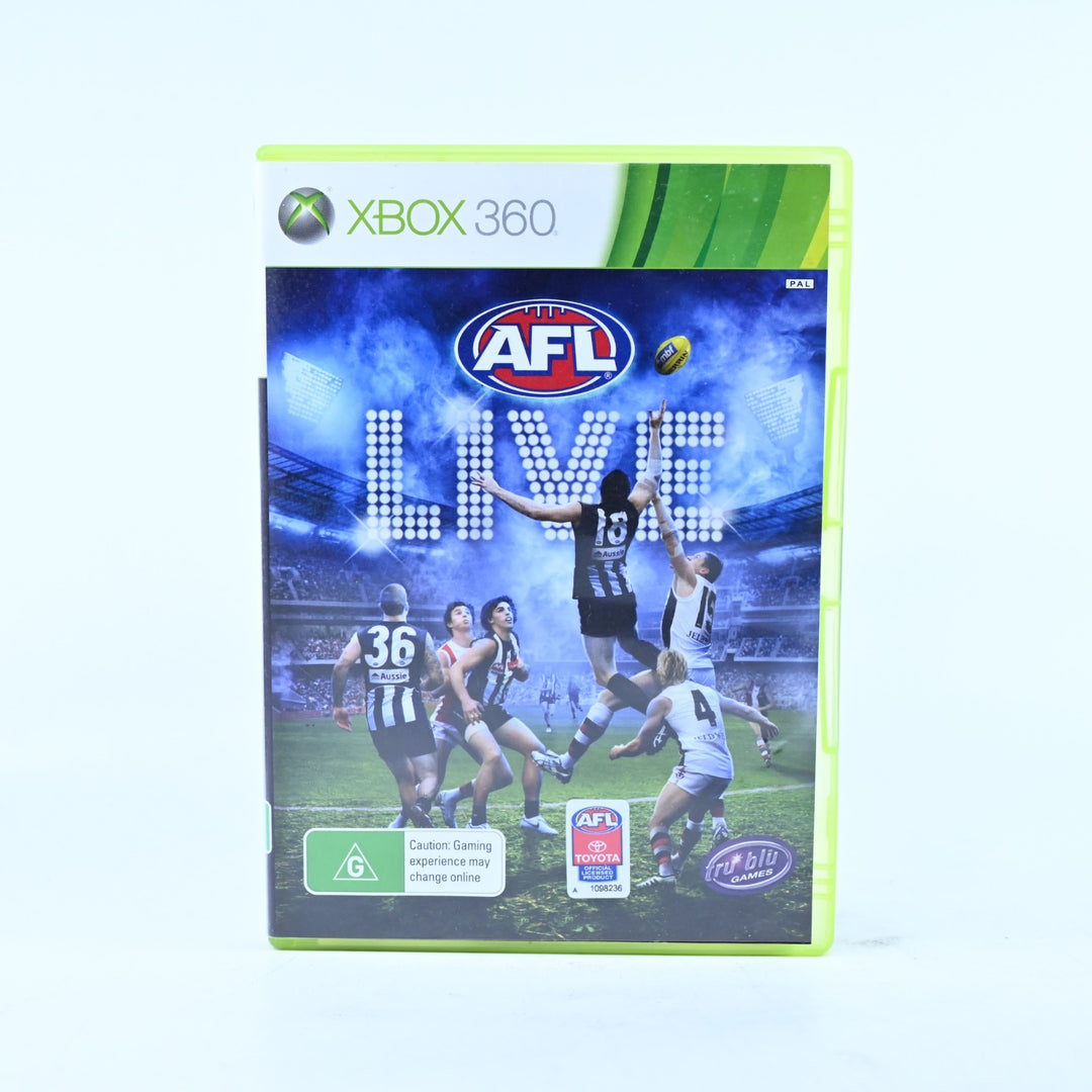 AFL Live - Xbox 360 Game + Manual - PAL - MINT DISC!