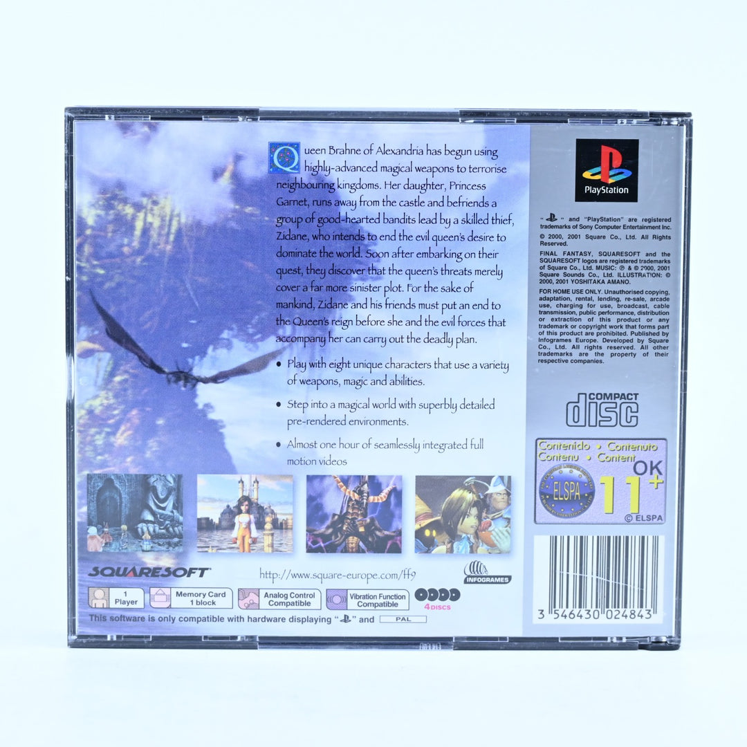 Final Fantasy IX - Sony Playstation 1 / PS1 Game + Manual - PAL - MINT DISC!