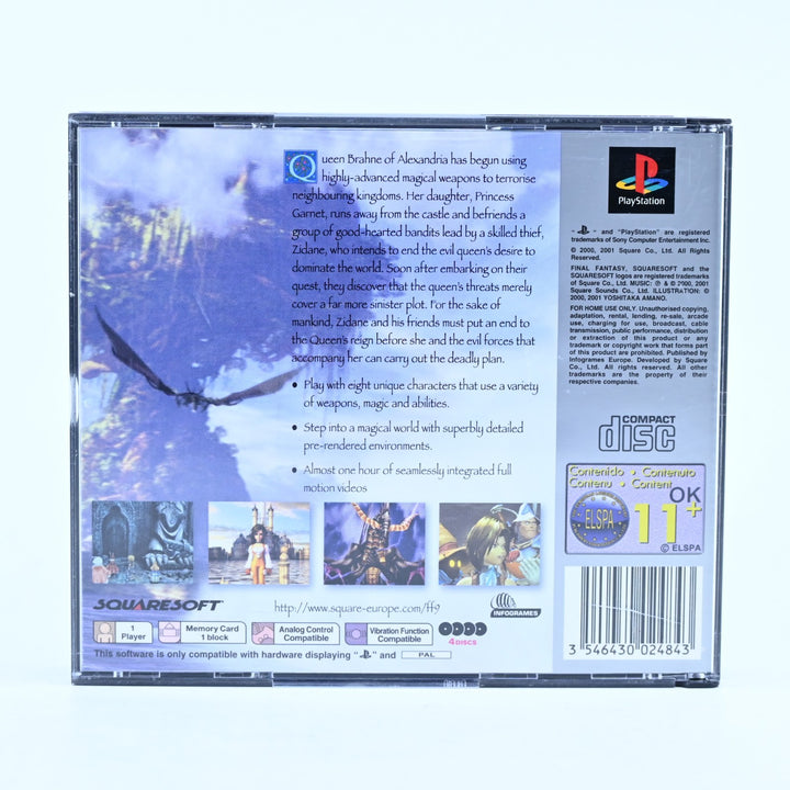 Final Fantasy IX - Sony Playstation 1 / PS1 Game + Manual - PAL - MINT DISC!