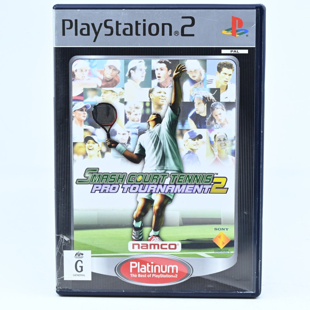 Smash Court Tennis Pro Tournament 2 - Sony Playstation 2 / PS2 Game + Manual