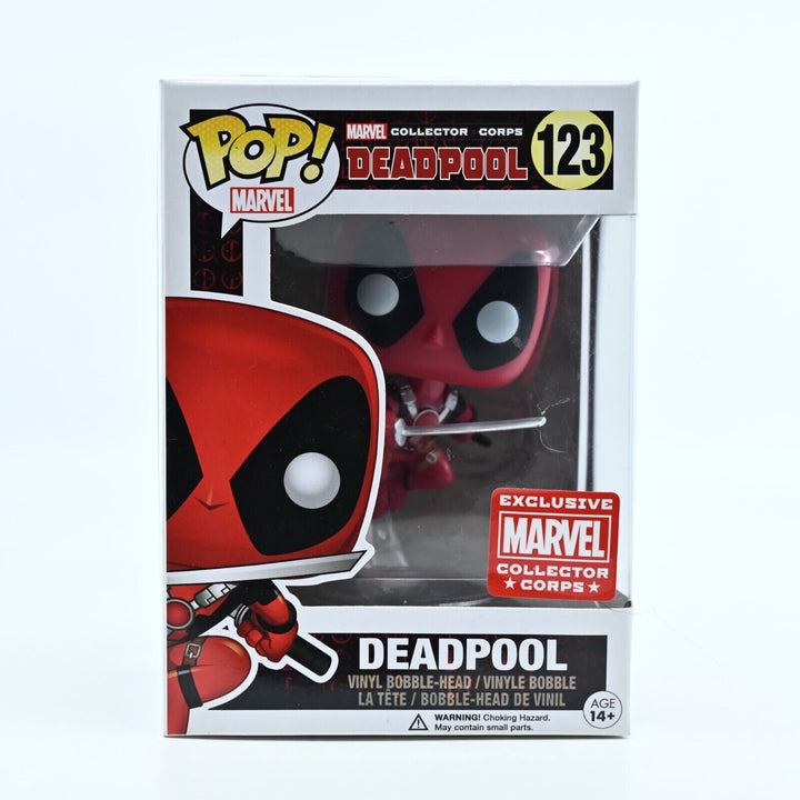 Deadpool (Leaping) - Marvel Collector Corps POP Vinyl Bobble-head #123 -