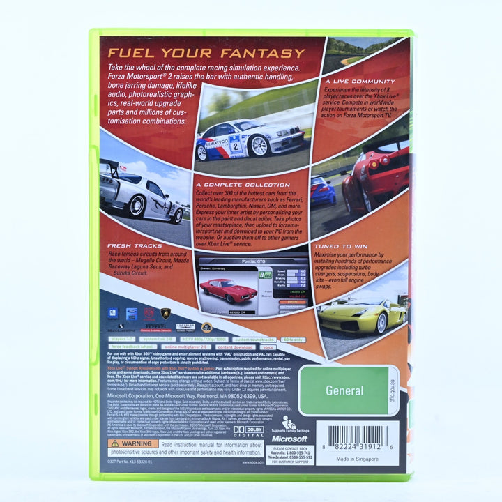 Forza Motorsport 2 - Xbox 360 Game + Manual - PAL - MINT DISC!