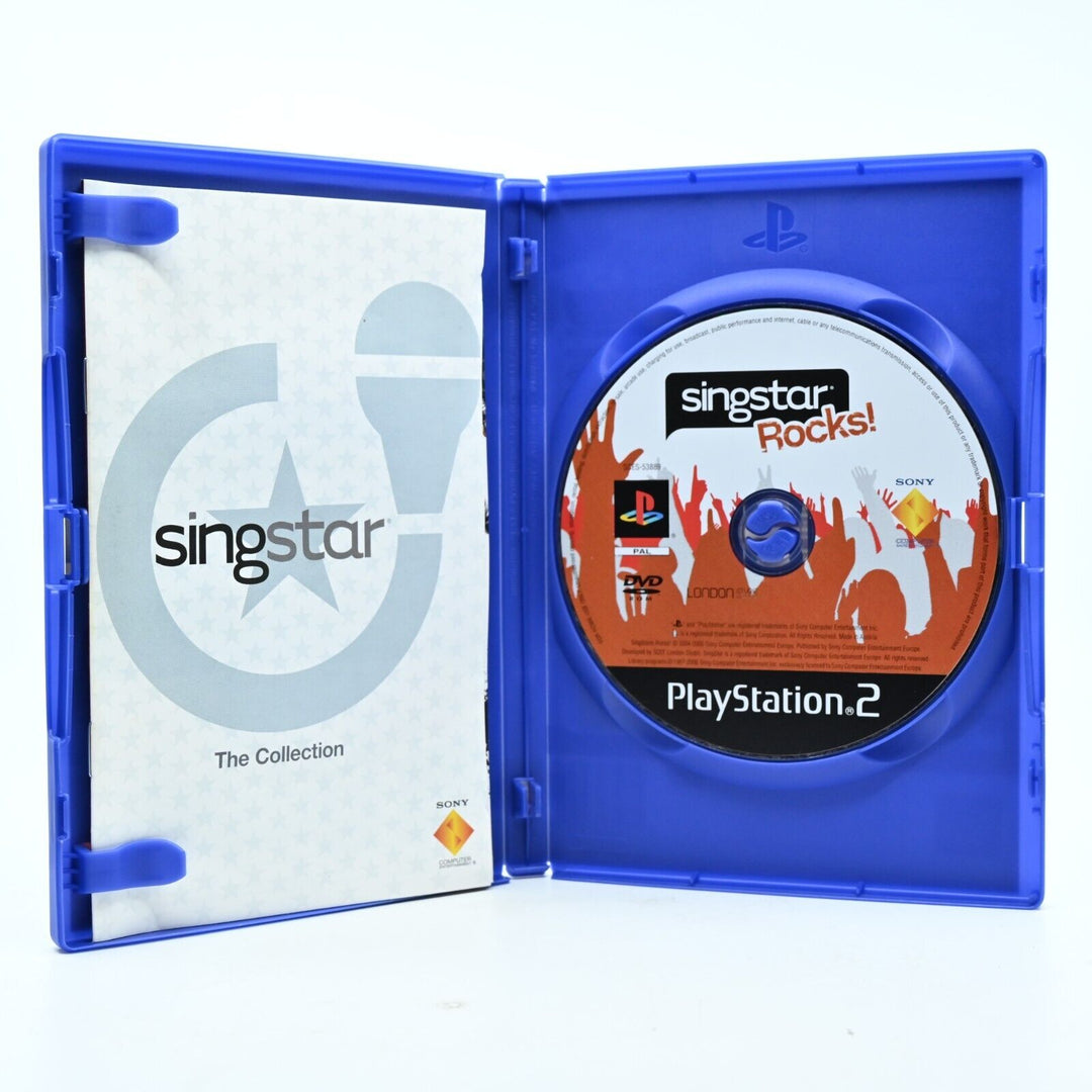 SingStar Rocks! - Sony Playstation 2 / PS2 Game + Manual - PAL - MINT DISC!