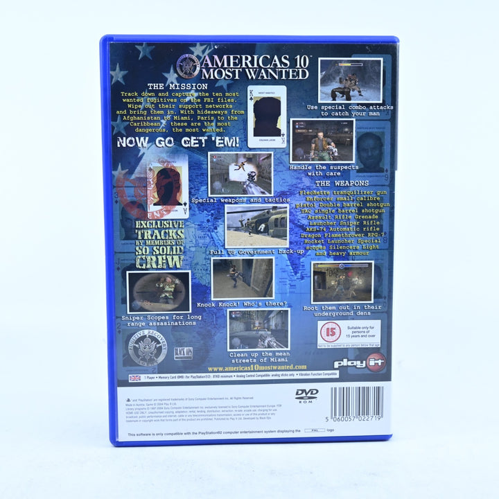 America's 10 Most Wanted - Sony Playstation 2 / PS2 Game + Manual - PAL