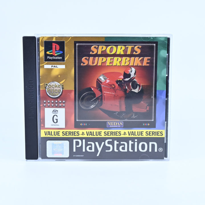 Sports Superbike - Sony Playstation 1 / PS1 Game + Manual - PAL - MINT DISC!