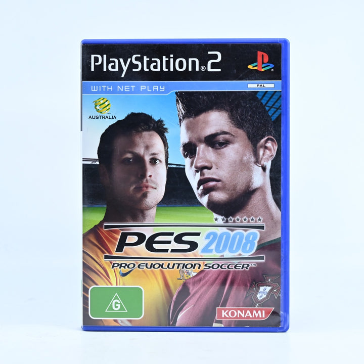 Pro Evolution Soccer PES 2008 - Sony Playstation 2 / PS2 Game + Manual - PAL