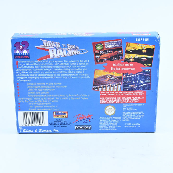 Rock n' Roll Racing - Super Nintendo / SNES Boxed Game - AUS PAL - FREE POST!