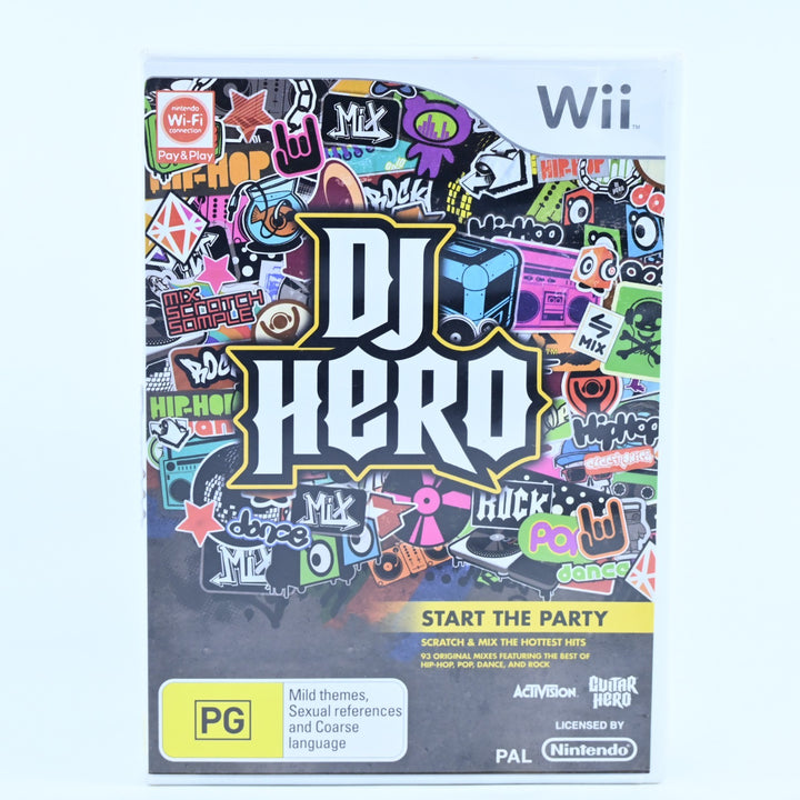 DJ Hero - Nintendo Wii Game + Manual - PAL - MINT DISC!