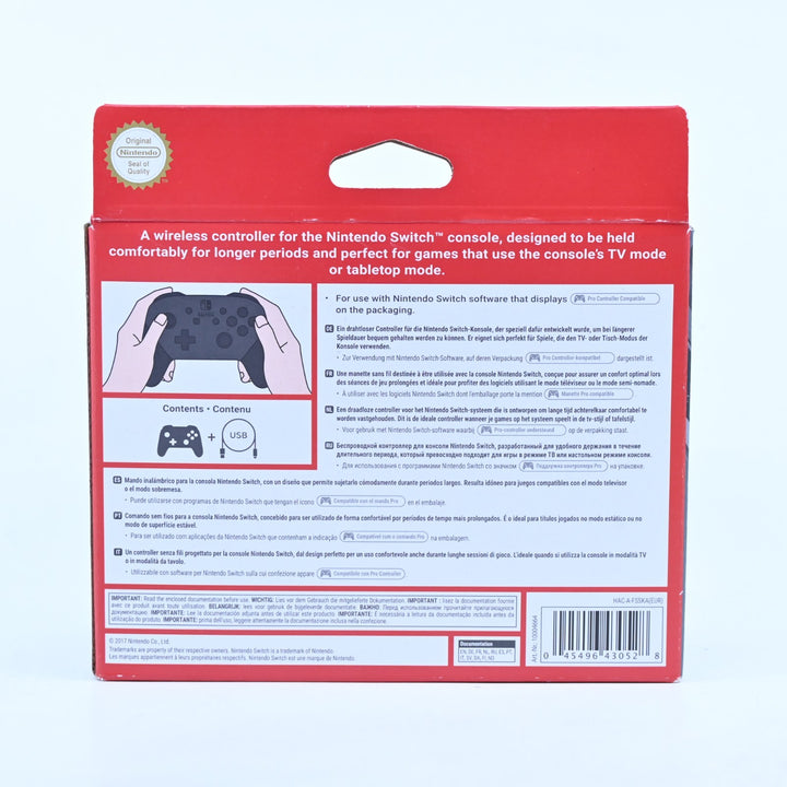 AS NEW! Boxed Nintendo Switch Pro Controller Black - Nintendo Switch Accessory