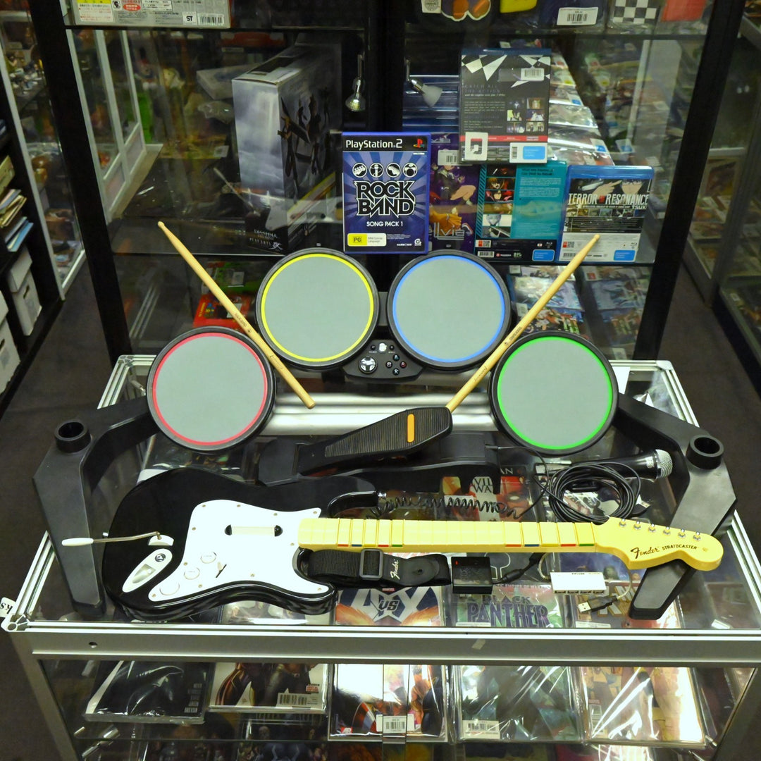 RockBand Band Kit -  Wireless Guitar, Microphone & Drum Set - PS3 Accessory