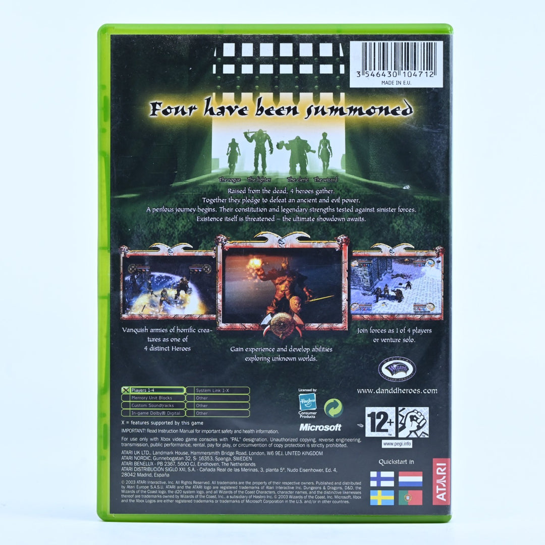 Dungeons & Dragons Heroes - Original Xbox Game + Manual - PAL - MINT DISC!