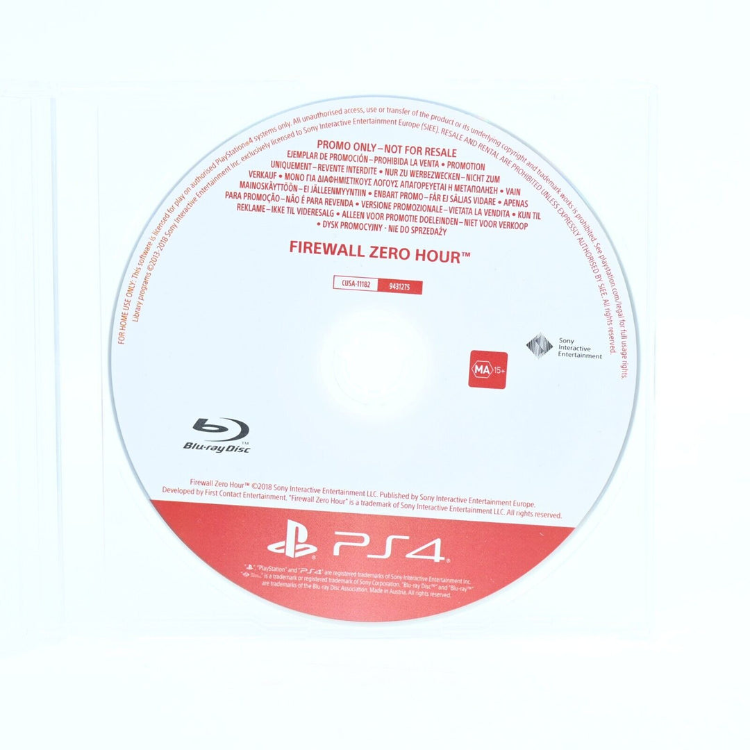 Firewall: Zero Hour - Promo Disc - PS4 Game - Disc Only - MINT DISC!