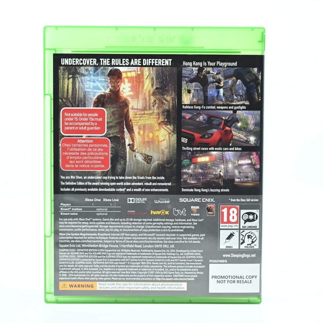 Sleeping Dogs: Definitive Edition - PROMOTIONAL COPY - Xbox One Game - PAL