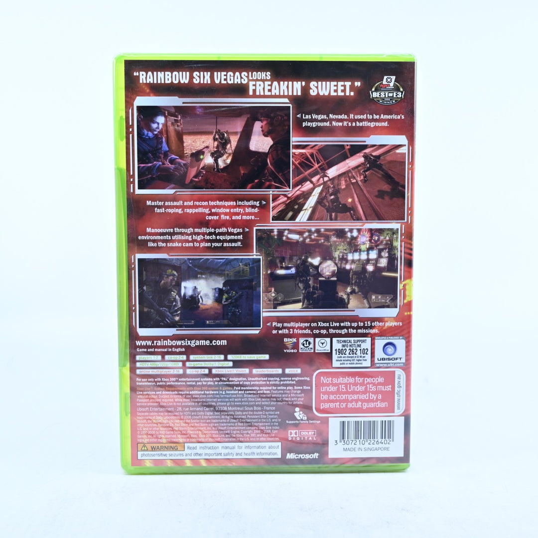 SEALED! Tom Clancy's Rainbow Six Vegas - Xbox 360 Game + Manual - PAL