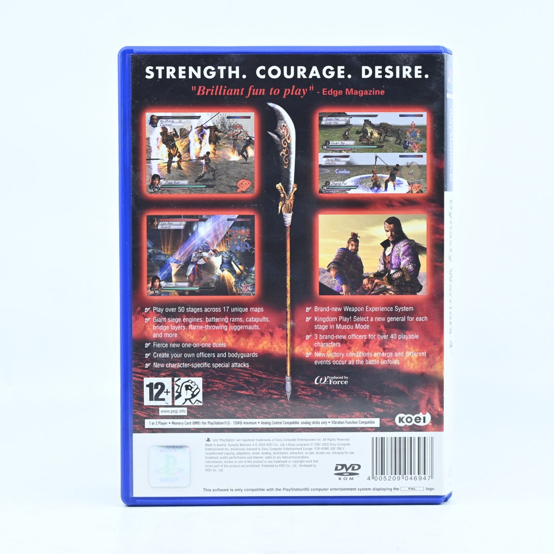 Dynasty Warriors 4 - Sony Playstation 2 / PS2 Game + Manual - PAL - MINT DISC!