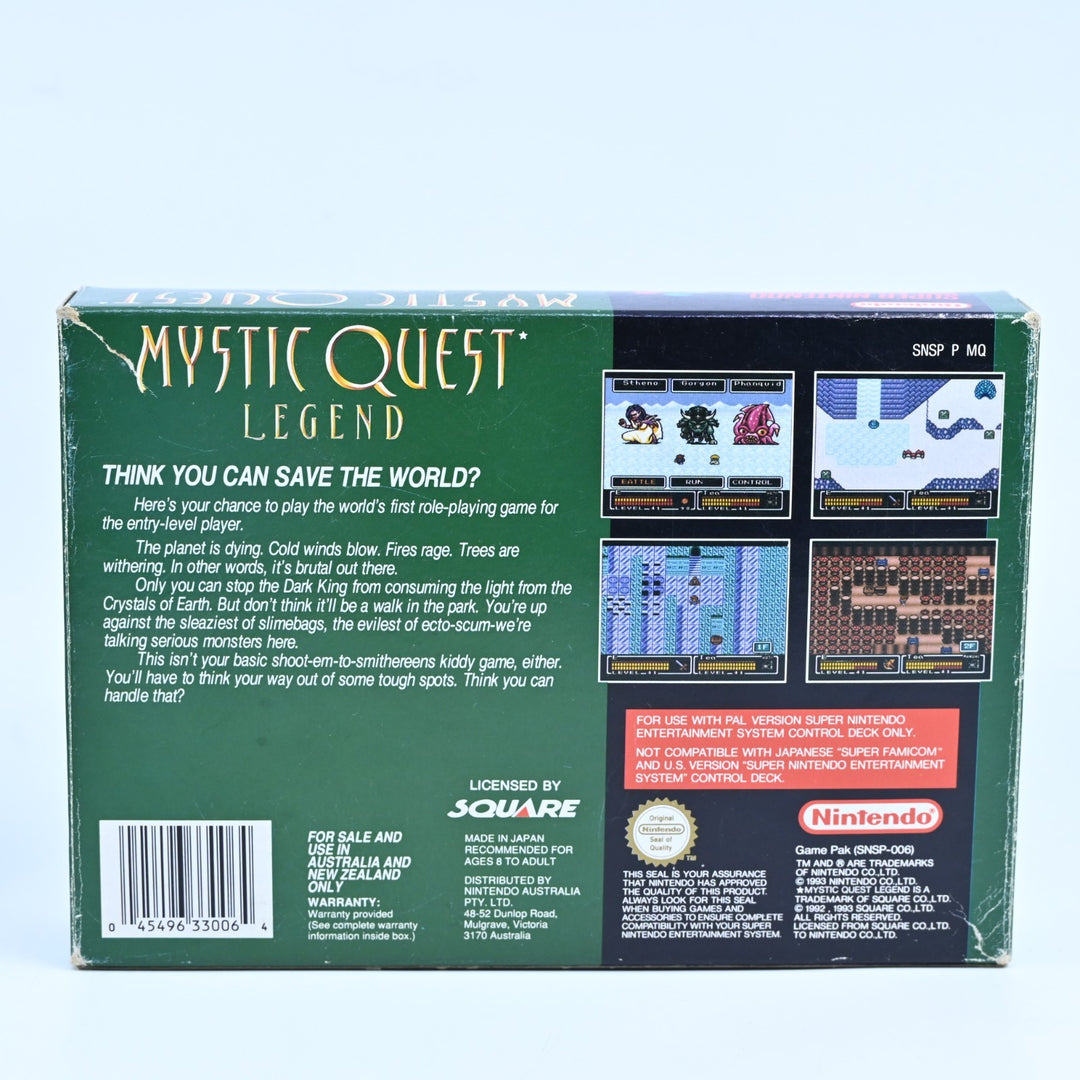Mystic Quest Legend - Super Nintendo / SNES Boxed Game - PAL - FREE POST!