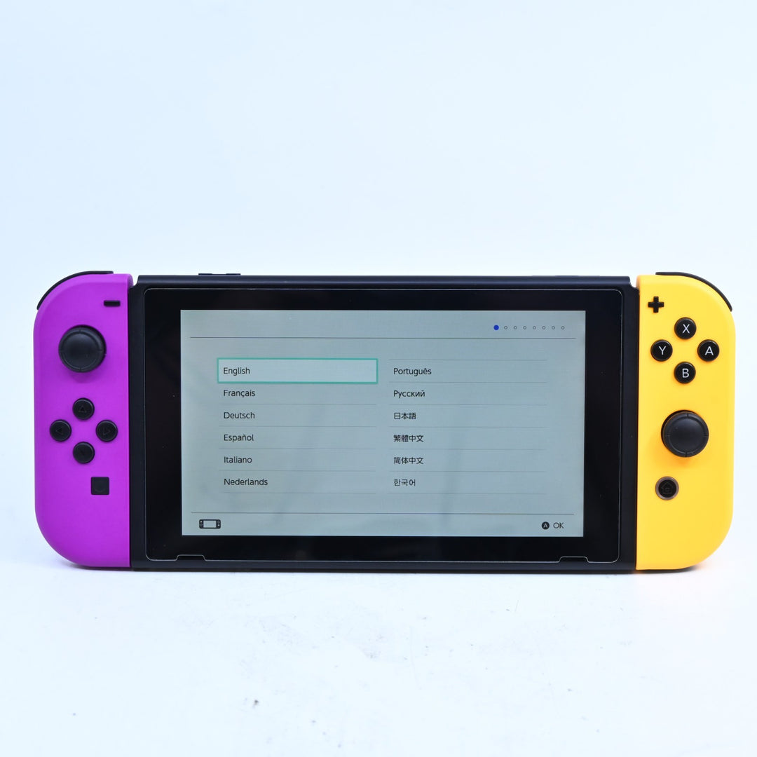 Purple / Neon Orange  Nintendo Switch  - Nintendo Switch Boxed Console - PAL
