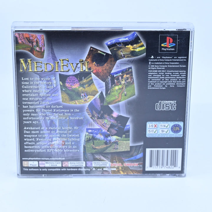 MediEvil - Sony Playstation 1 / PS1 Game + Manual - PAL - MINT DISC!