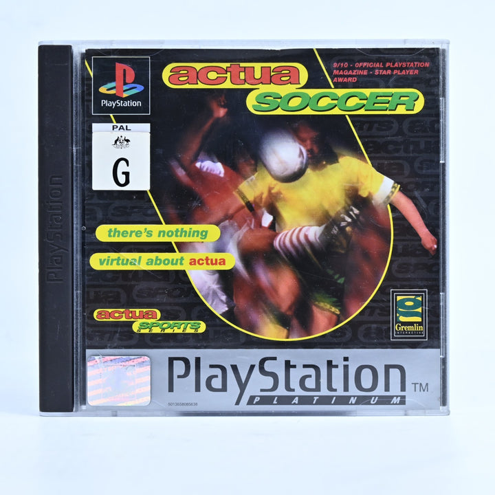 Actua Soccer - Sony Playstation 1 / PS1 Game + Manual - PAL - MINT DISC!