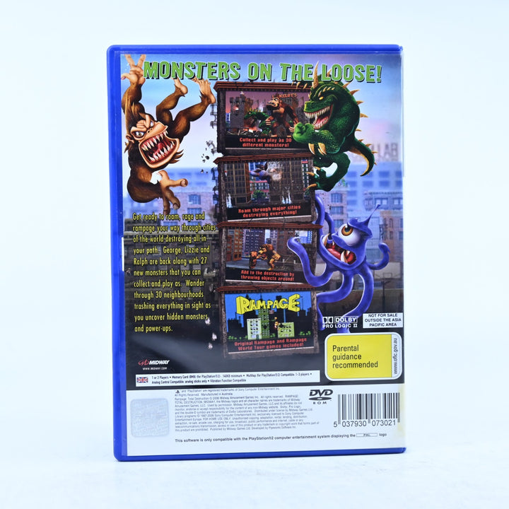 Rampage Total Destruction - Sony Playstation 2 / PS2 Game + Manual - PAL