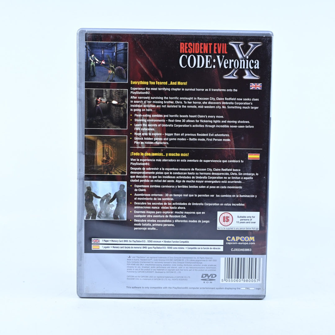Resident Evil Code: Veronica X - Sony Playstation 2 / PS2 Game + Manual - PAL