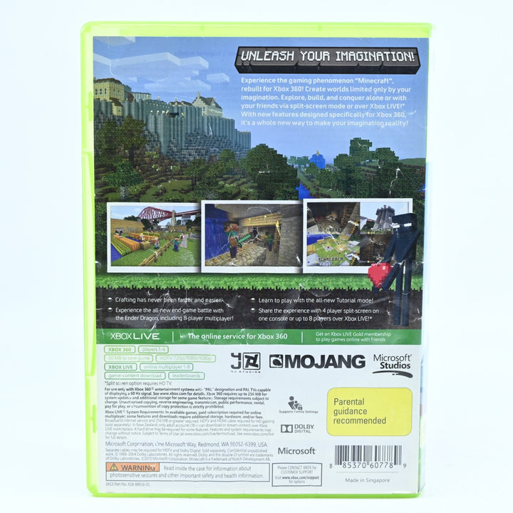 Minecraft - Xbox 360 Game - PAL - MINT DISC!