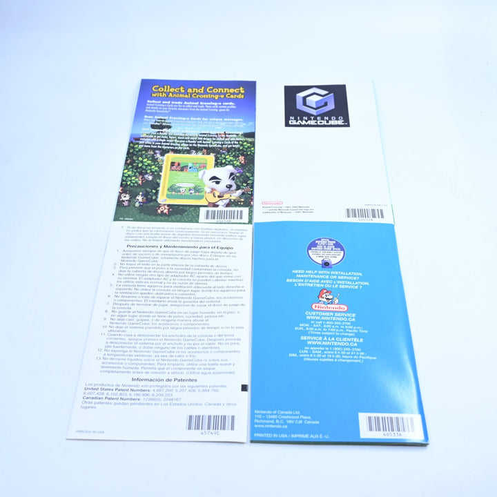 Animal Crossing + Memory Card - Nintendo Gamecube Game + Manual - NTSC-U/C