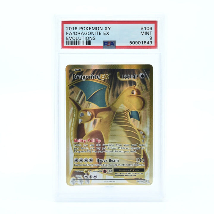 Dragonite EX Evolutions PSA 9 Pokemon Card - 2016 Pokemon XY Set 106/108