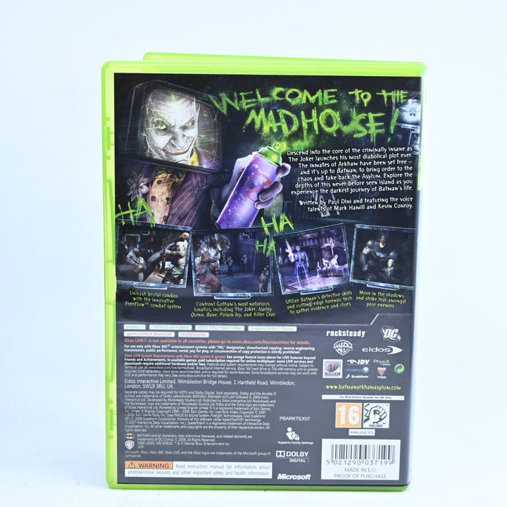 Batman: Arkham Asylum - Xbox 360 Game + Manual - PAL - MINT DISC!