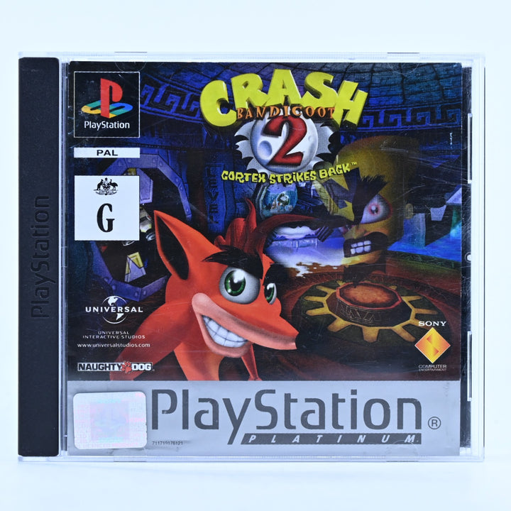 Crash Bandicoot 2: Cortex Strikes Back - Sony Playstation 1 / PS1 Game + Manual