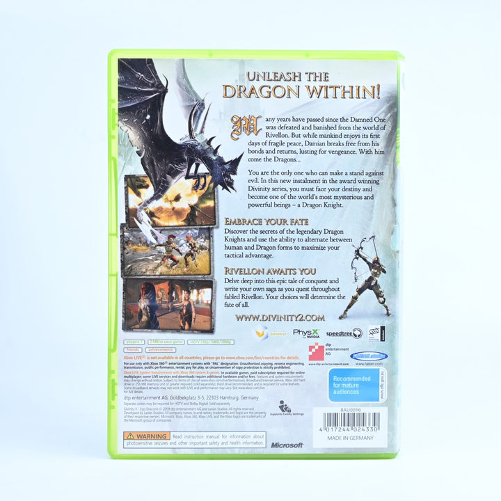 Divinity II: Ego Draconis - Xbox 360 Game + Manual - PAL - MINT DISC!