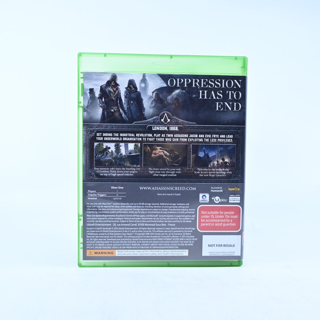 Assassin's Creed Syndicate - The Rooks Edition - Xbox One Game - FREE POST!