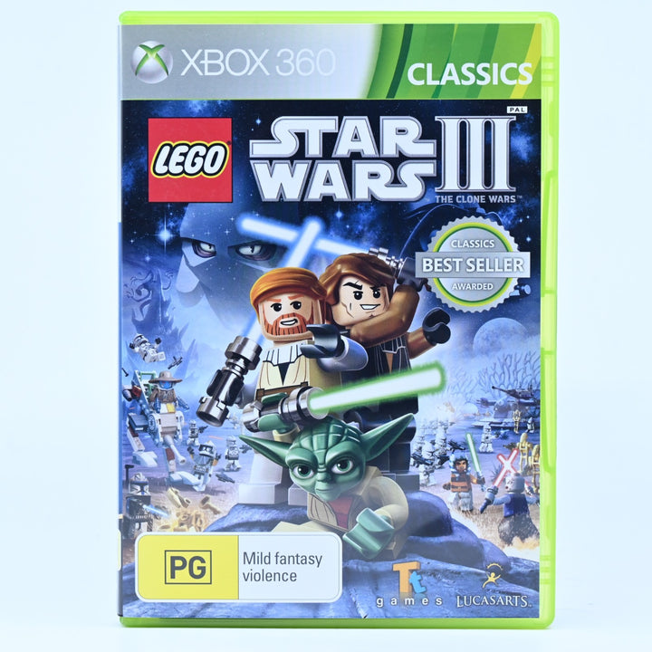 LEGO Star Wars III 3: The Clone Wars - Xbox 360 Game + Manual - PAL - MINT DISC!