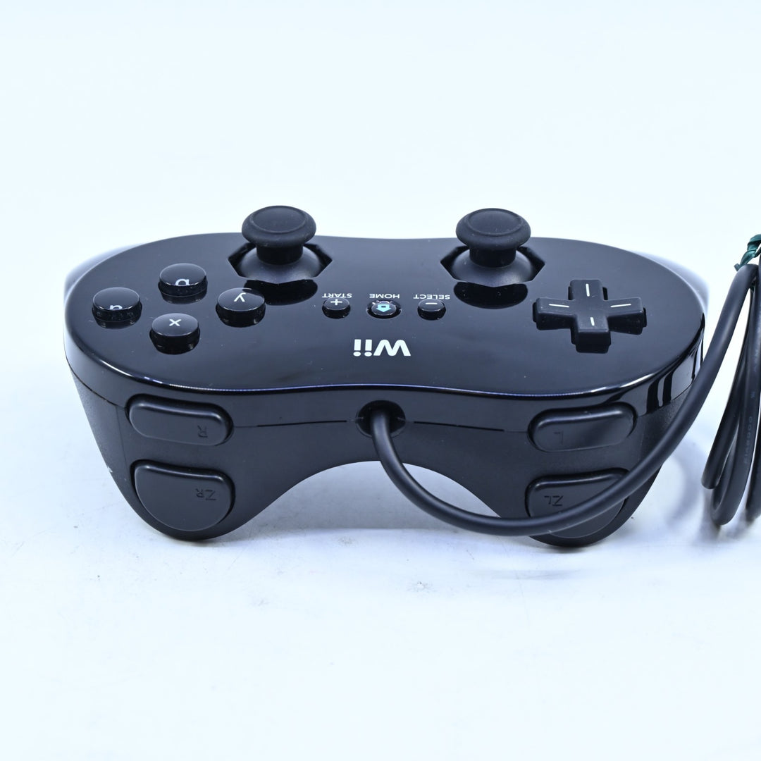 Black Wii Classic Pro Controller - Nintendo Wii Accessory - PAL - FREE POST!