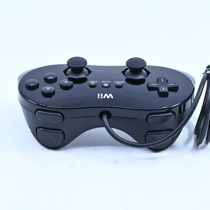 Black Wii Classic Pro Controller - Nintendo Wii Accessory - PAL - FREE POST!