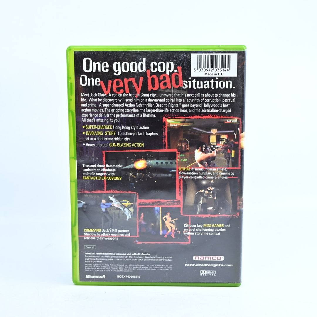 Dead to Rights - Original Xbox Game + Manual - PAL - MINT DISC!