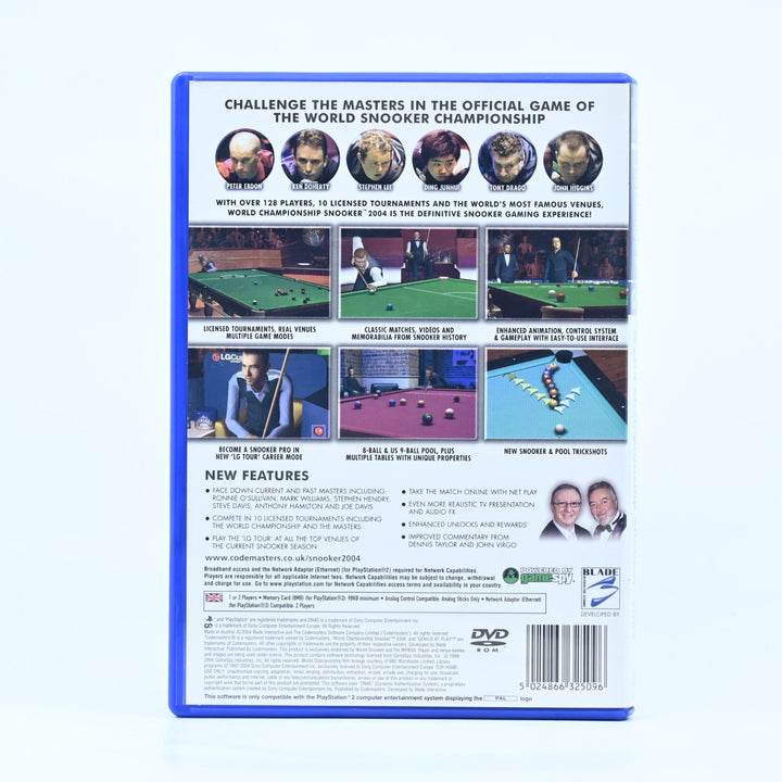 World Championship Snooker 2004 - Sony Playstation 2 / PS2 Game + Manual - PAL