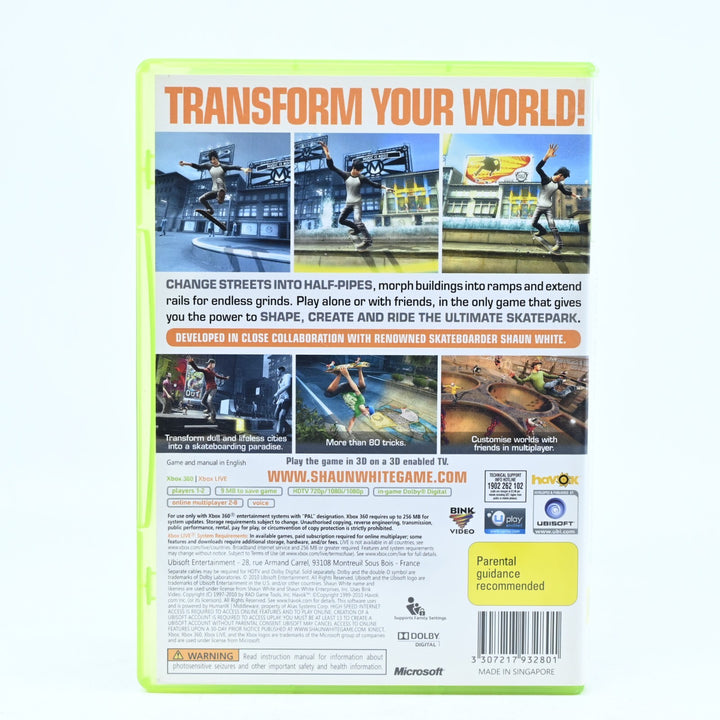 Shaun White Skateboarding - Xbox 360 Game + Manual - PAL