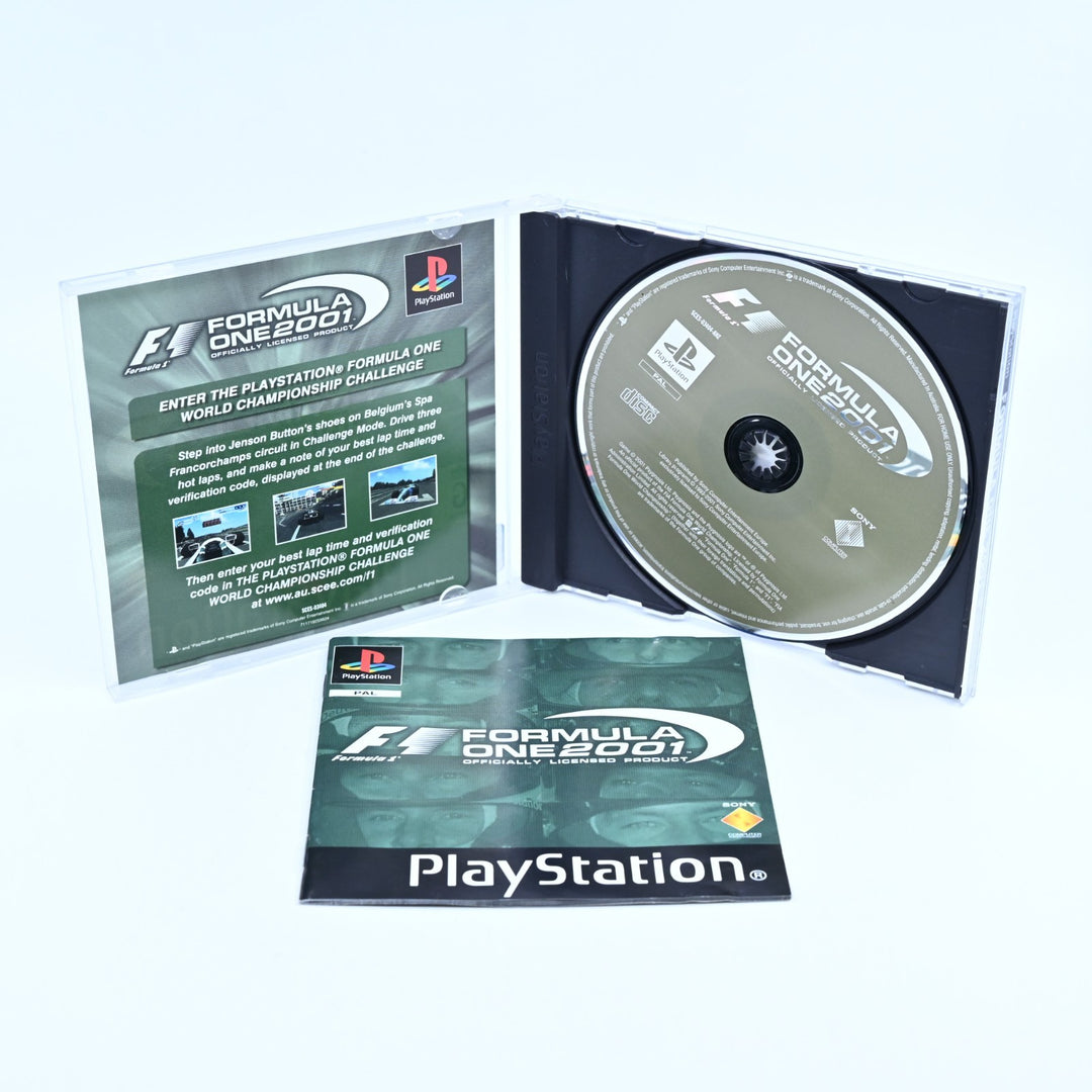 Formula One 2001 - Sony Playstation 1 / PS1 Game + Manual - PAL - MINT DISC!