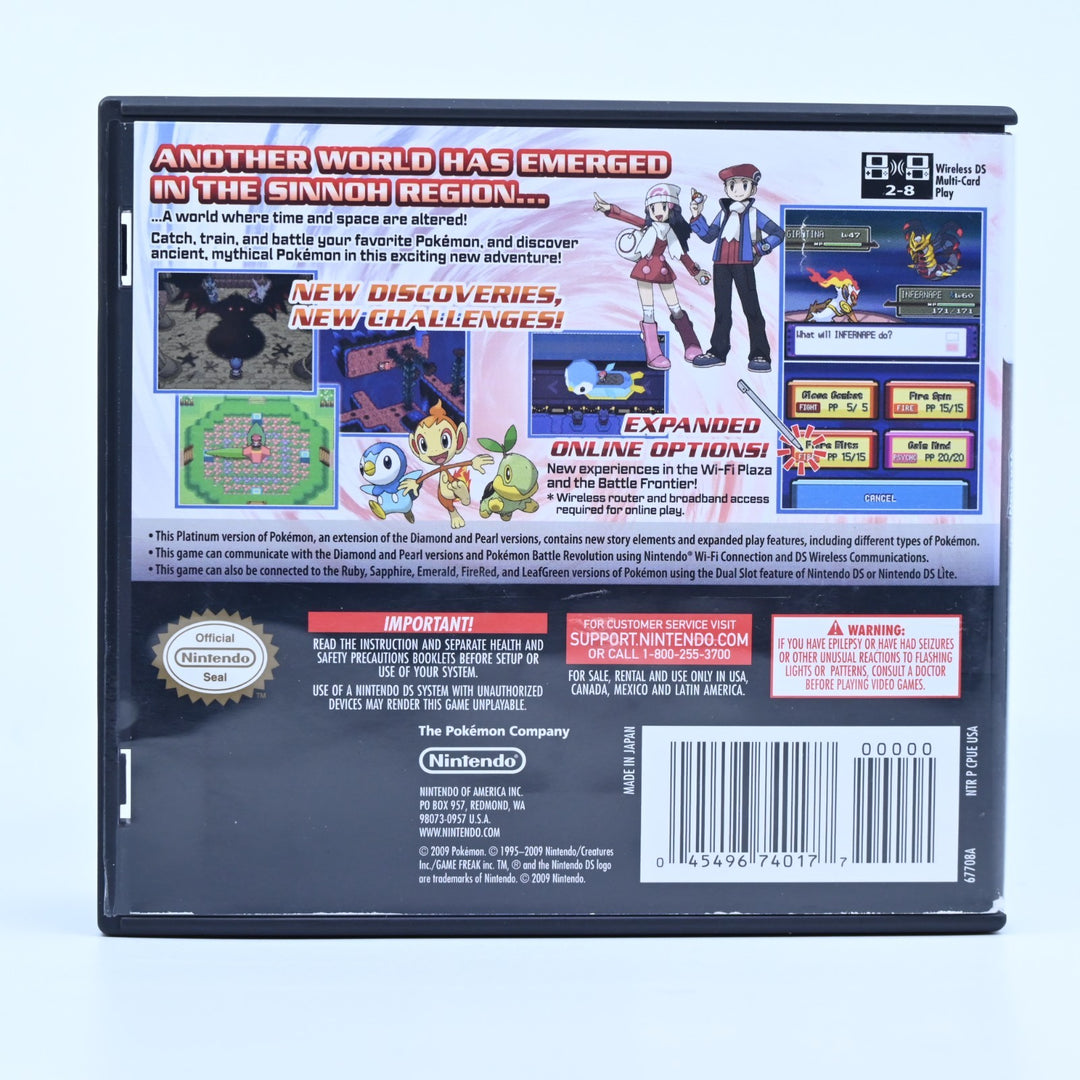 Pokemon Platinum - Nintendo DS Game - Region Free + Manual - FREE POST!