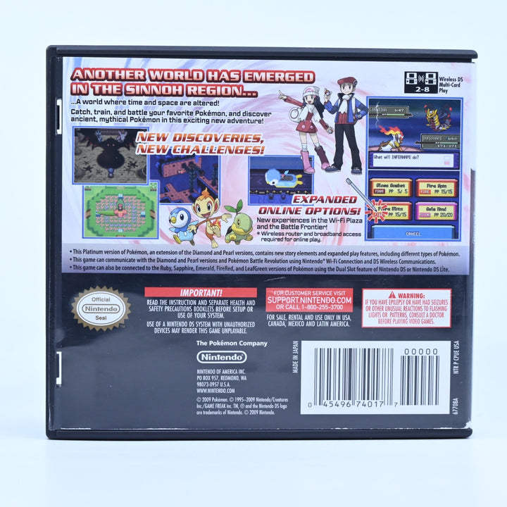 Pokemon Platinum - Nintendo DS Game - Region Free + Manual - FREE POST!